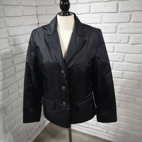 Talbots Ladies Size 10 Black Lightweight Fully Lined Jacket / Blazer - Picture 1 of 11